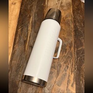DUNKIN DONUTS Insulated Stainless Steel Travel Tumbler Thermos WHITE